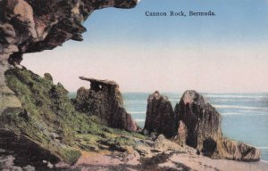 Cannon Rock Bermuda Old South American Postcard