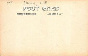 Union ME Main Street Houses View RPPC Postcard