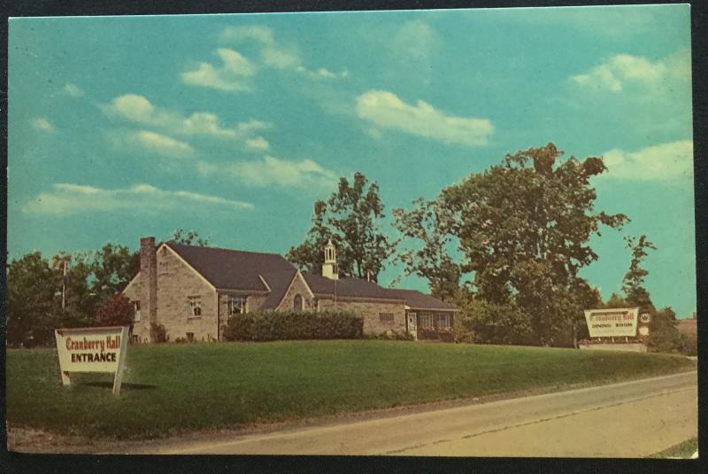 Postcard Unused Cranberry Hall Evans City PA LB