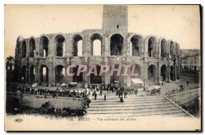 Old Postcard Arles exterior view of Arenes