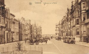 Belgium Ostend Oostende L'Avenue de la Reine Vintage Postcard 07.14