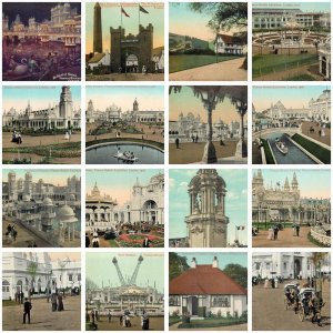 Lot of 15 postcards Franco-British Exhibition, London 1908