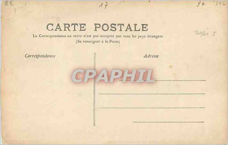 Postcard Old Virgin Chatelaillon Chatelaillon (map 1900)