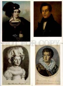 182231 Theatre Pushkin's time by artists set of 16 old cards