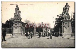 Old Postcard Barcelona Entrada Del Parque