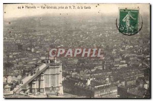 Old Postcard Marseille General view taken of N. D. Guard