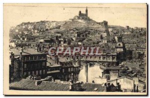 Old Postcard Marseille Panorama view has a straight