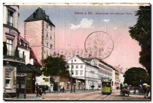 Old Postcard Mainz Rh Rheinstasse put cisernem Turm