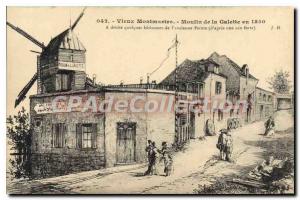 Old Postcard Old Montmartre Moulin De La Galette in 1850