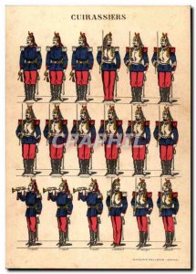 Old Postcard Uniform Army Cuirassiers Metiers