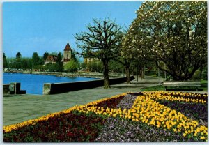 Postcard - Ouchy in spring - Lausanne, Switzerland