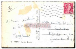 Old Postcard Etretat Coteaux View