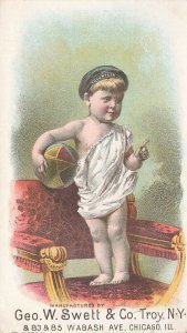 Troy NY Geo. W. Swett & Co. Troy NY Pullman Range Trade Card  