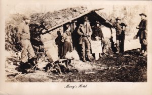 RPPC: Mary's Hotel, Bagle, Alaska, used in 1959 to Bainbridge Island, Wa (61570)