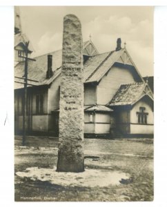 Norway - Hammerfest. Church St, Centennial Monument  RPPC (continental size)