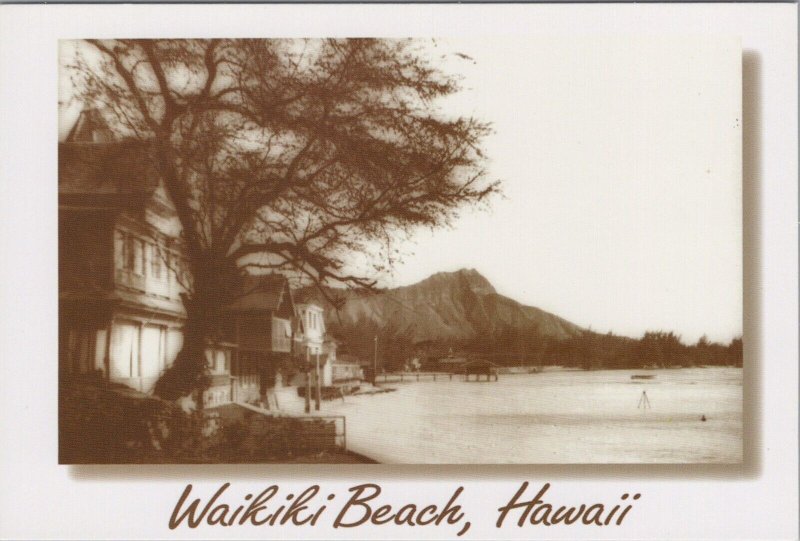 America Postcard - Hawaii in The Early 1900's, Waikiki Beach (Repro)  RR21506