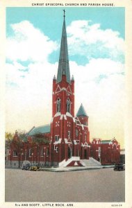 LITTLE ROCK, Arkansas AR  CHRIST EPISCOPAL CHURCH & PARISH HOUSE c1920s Postcard