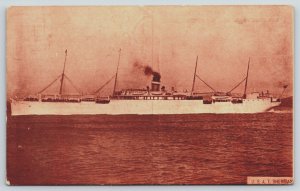 Postcard U.S.A.T. Troop Transport Ship - Sheridan - c1918