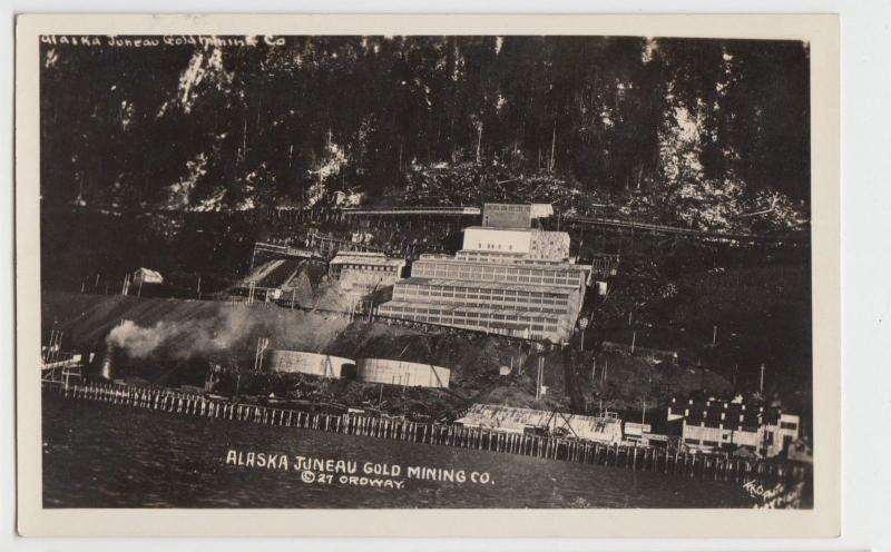 Alaska Ak Postcard JUNEAU Real Photo RPPC GOLD MINING COMPANY Mine c1910-30