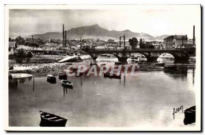 Modern Postcard Saint Jean de Luz (Low Pyr) The Railway Bridge and the Rhune