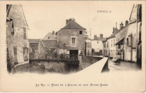 CPA COINCY Le Ru Pont de l'Eglise et Rue Note-Dame (157050)