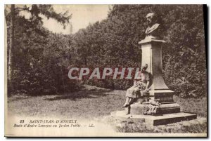 Postcard Old Saint Jean d'Angely Bust Andre Lemoyne Public Garden