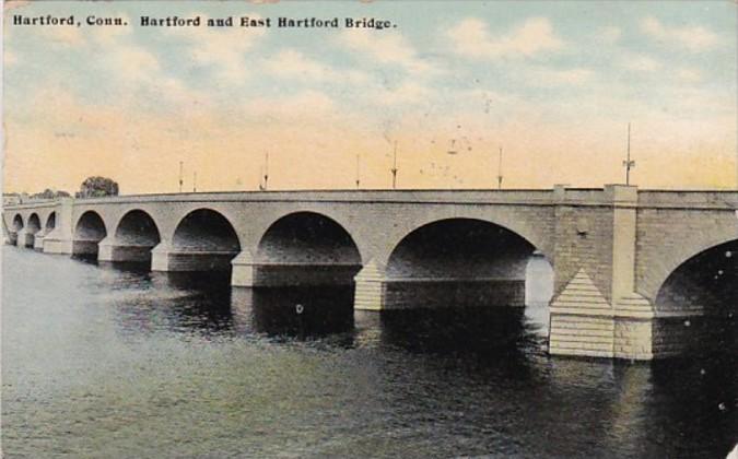 Connecticut  Hartford and East Hartford Bridge 1910