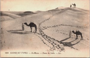 Algeria Scenes Et Types Au Maroc Dunes de Sable Vintage Postcard C153