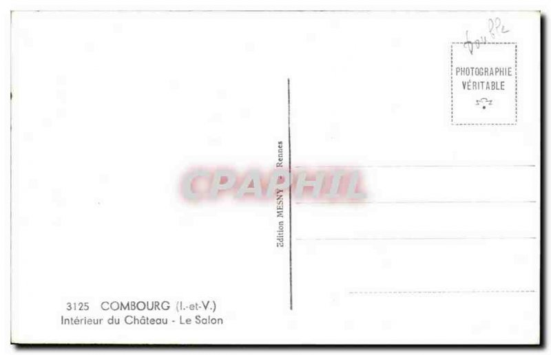 Old Postcard Interior Combourg Du Chateau Le Salon