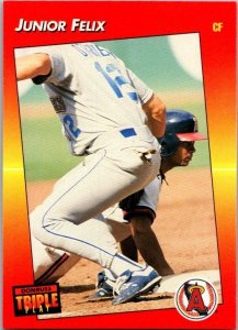 1992 Donruss Baseball Card Junior Felix California Angels