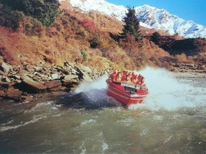 Shotover River Jet Boat Queenstown New Zealand Large New Jumbo Postcard