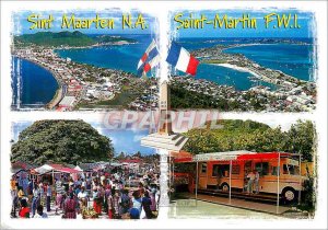 Modern Postcard St. Maarten Netherlands Antilles Saint Martin French West Indies