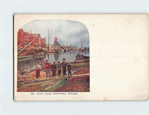 Postcard The Great Canal, Rotterdam, Netherlands