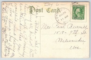 Fond Du Lac Wisconsin~Masonic Temple~c1910 Postcard