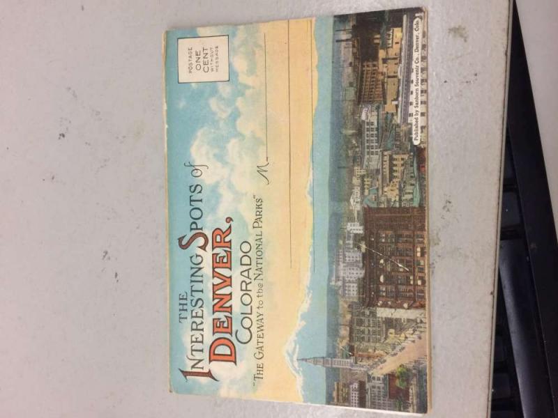 Denver Colorado Interesting Spots booklet scenic views antique pc Z50064