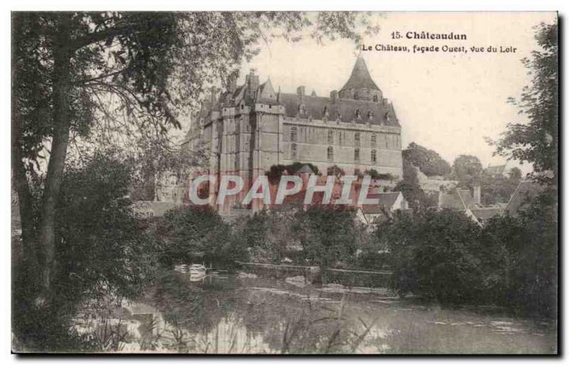 Old Postcard The castle Chateaudun