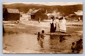 J99/ Interesting RPPC Postcard c1910 Whangarei New Zealand Natives 146