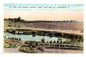 Postcard GARDEN SCENE Shenandoah Iowa IA AQ7251