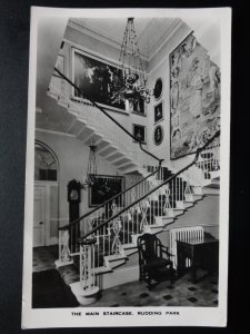 Yorkshire: Harrogate RUDDING PARK The Main Staircase - Old RP Postcard