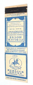 Publick House Sturbridge Mass. 20 Front Strike Matchbook Cover