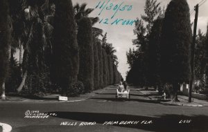 VINTAGE POSTCARD ON A PUSHCART REAL PHOTO WELLS ROAD PALM BEACH FLORIDA 1950
