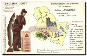 Postcard Old Scott Emulsion Department Yonne Auxerre Avallon Sens