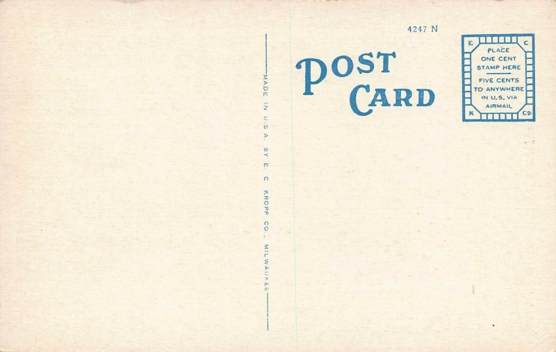LPS63 STEVENS POINT Wisconsin Tourist Camp Postcard