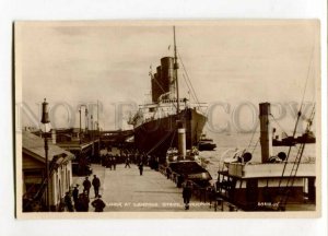 3105336 UK Liner at landing stage Liverpool Vintage photo PC