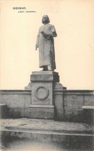 B23650 Weimar Liszt Statue germany postcard sculpture