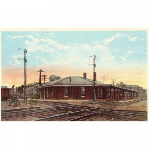 Vintage Postcard, Orrville, Ohio, Union Railroad Depot, ca 1920