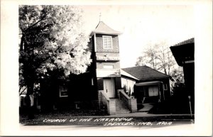 Real Photo Postcard Church of the Nazarene in Spencer, Indiana