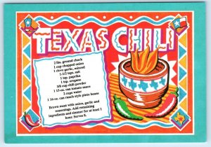 3 Postcards TEXAS CHILI ~ Illustrated RECIPES Nice Graphics  4x6