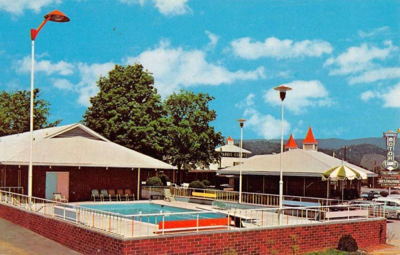 Bean Station Tennessee Harris Court Pool View Vintage Postcard K41092