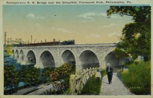 C.1910 Pennsylvania R. R. Bridge, Philadelphia, Pa. Vintage Postcard P53